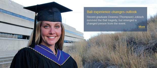 Graduate's life changed by Bali tragedy
