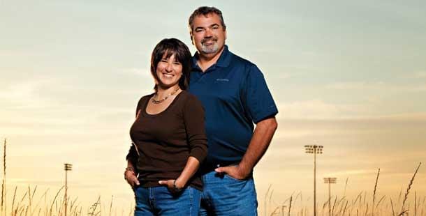 Toby and Bernie Boulet show their support for student athletes