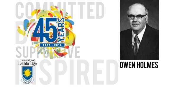 Pioneer Holmes looks back at University's beginnings