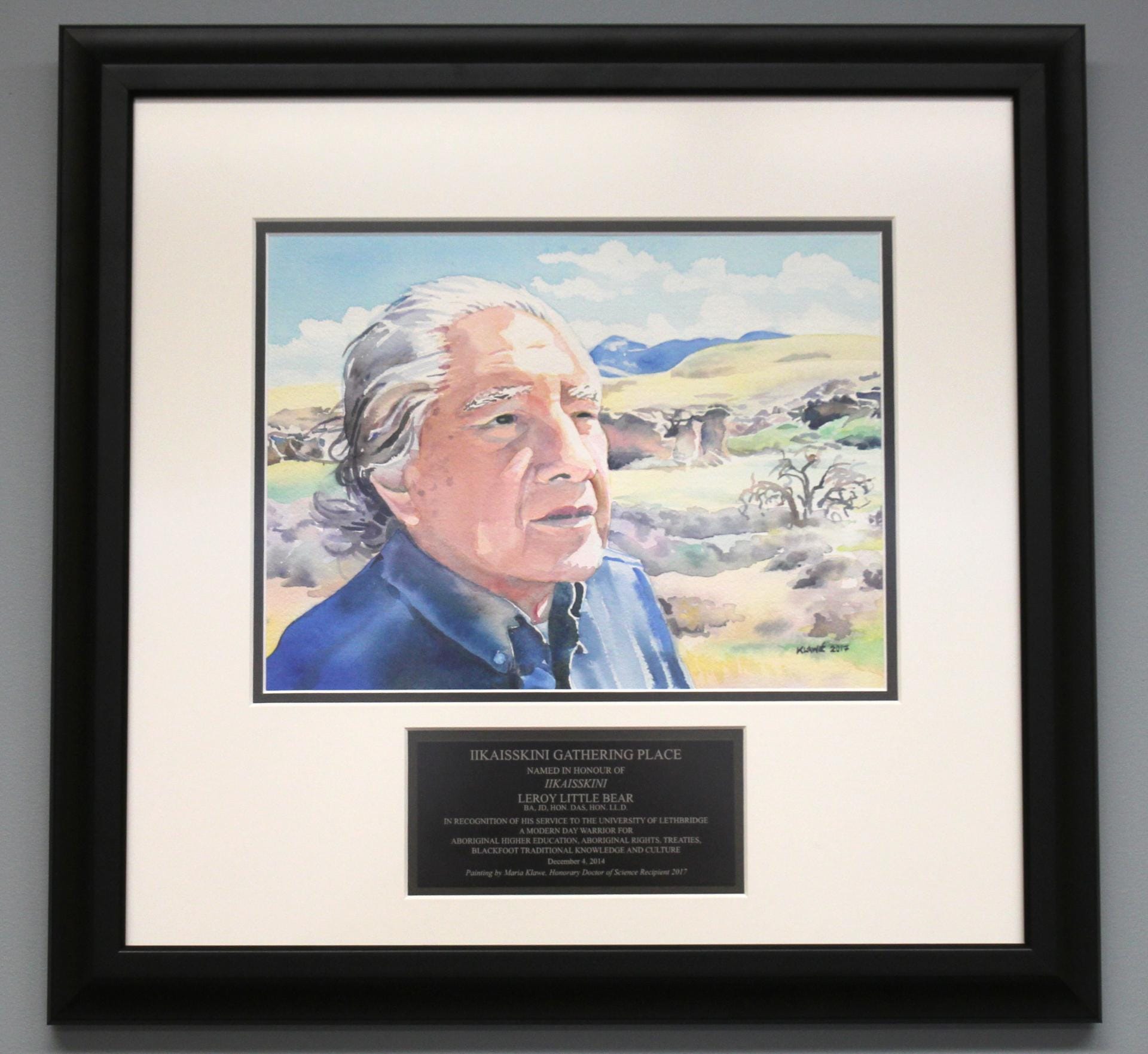 Painting pays tribute to Dr. Leroy Little Bear
