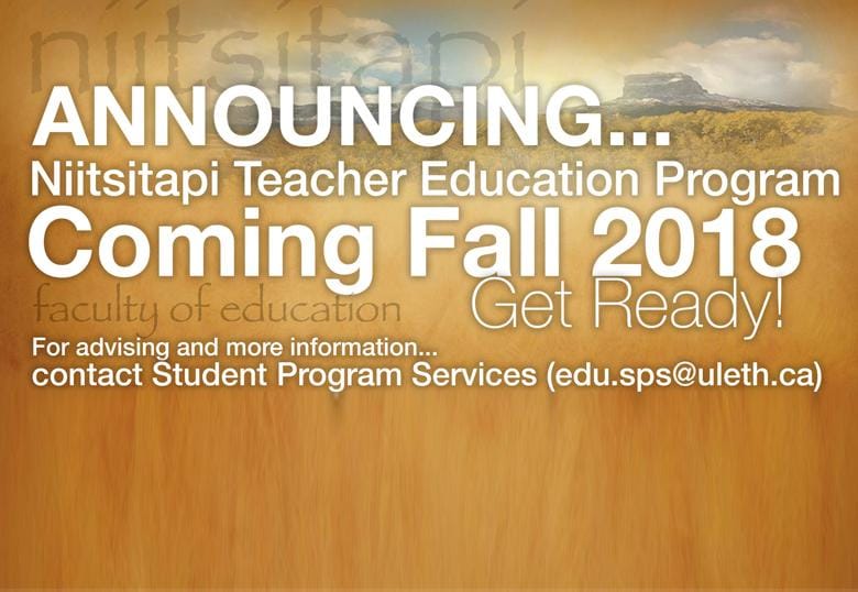 U of L and Red Crow College to launch Niitsitapi Teacher Education Program next fall