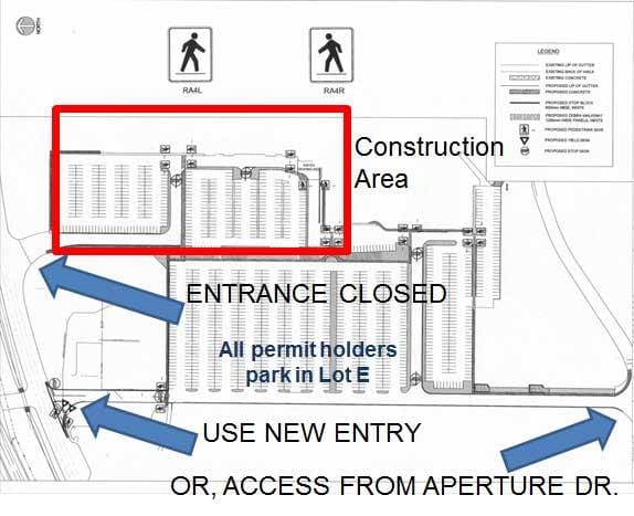 Parking lot work ongoing