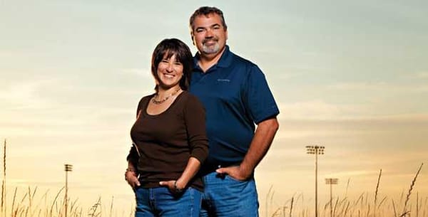 Toby and Bernie Boulet show their support for student athletes