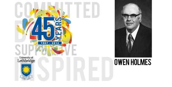 Pioneer Holmes looks back at University's beginnings