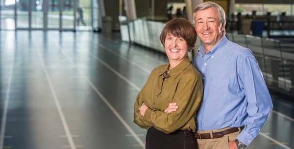 Raymond and Carol Romses are happy to reconnect with their university