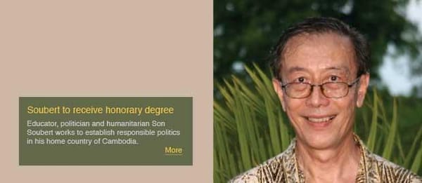 Son Soubert to receive honorary degree